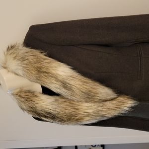 Ann Taylor Loft  petite Blazer with  Fur